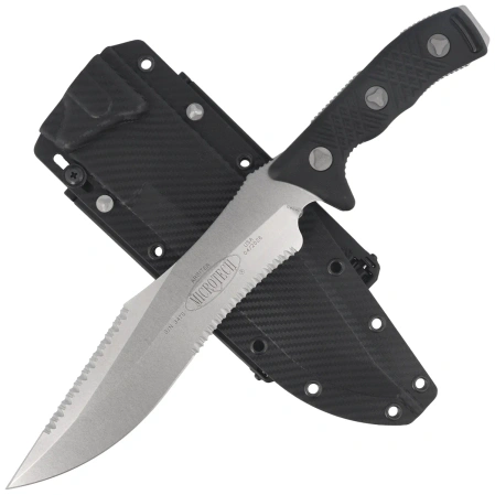 Microtech Arbiter S/E Knife Black G10, Stonewashed F/S M390 by Adam Marfione (104-12)