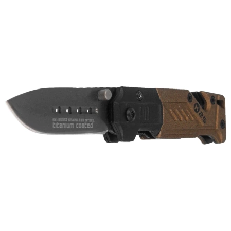 Nóż składany na szyję K25 RK-19652 Rubbered Black / Coyote Aluminium, Titanium 7Cr17MoV