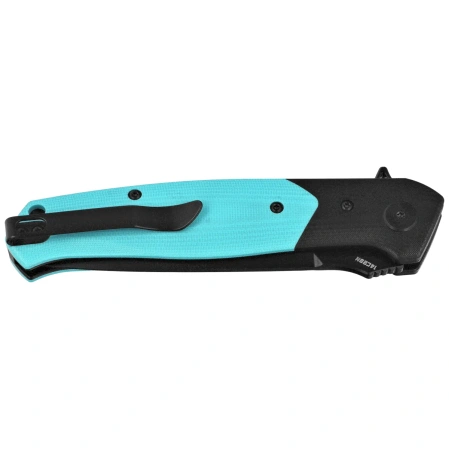 Bestech Swordfish Knife Black/Light Blue G10, Black PVD 14C28N (BG62E)