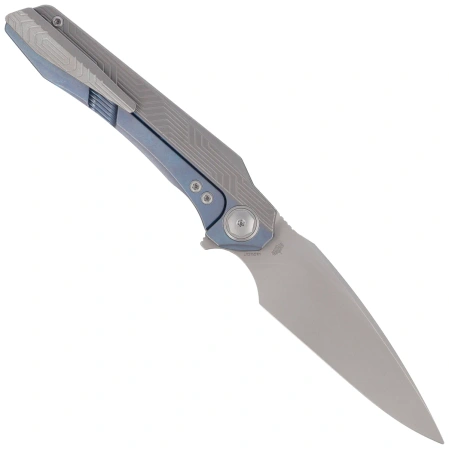 Bestech Wet Nellie Knife Blue/Grey Titanium, Fine Stonewashed MagnaCut by Kombou (BT2505A)