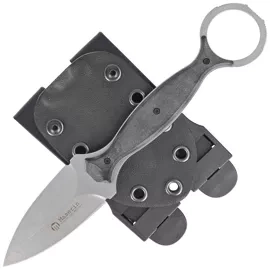 Maserin 922/STW Neck Knife, Black G10, Stonewashed N690 by Russ Kommer