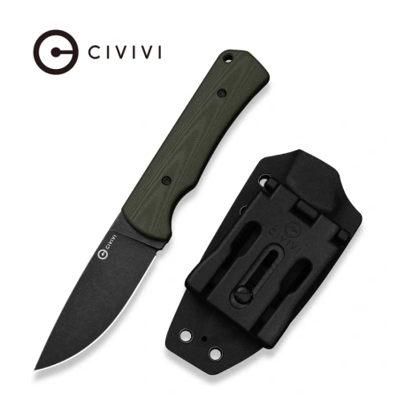 Civivi Jencks Knife OD Green G10, Black Stonewashed 14C28N by George Muhlestein (C24051-2)