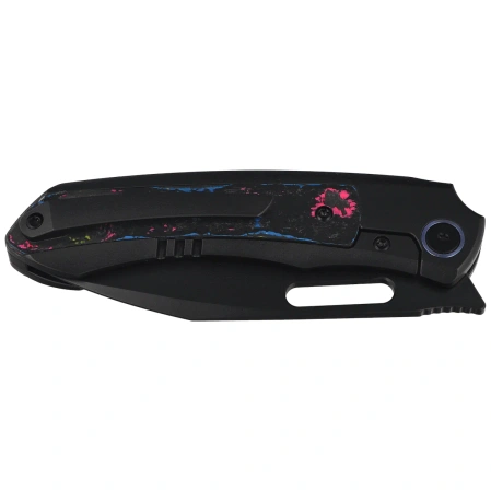 Nóż składany Remette Orca Black Titanium/Ultimate Warrior CamoCarbon, Black DLC Pearlescent M390 (ORCAURD)