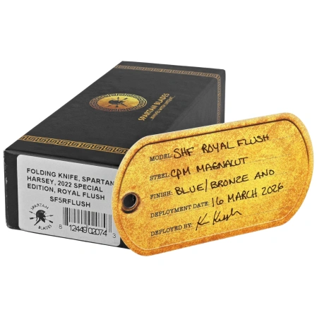 Nóż składany Spartan Blades Harsey Folder ''Royal Flush'' Titanium, Black PVD MagnaCut