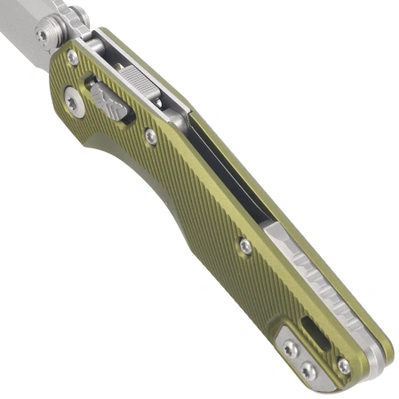 Nóż składany Microtech MSI Mini Ram-Lok S/E Fluted OD Green Aluminium, Stonewashed M390MK by Tony Marfione (210M-10FLOD)