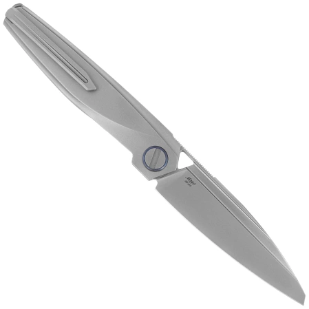 Rike Knife RT-Baidi-S-P/GCF Gray Titanium / Green Carbon Fiber, Bead Blasted M390