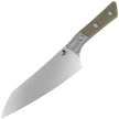Microtech Chef 8'' Kitchen Knife OD Green G10/Titanium Bolster, Stonewashed M390MK (3000B-10 OD)