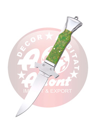 Nóż składany Third Decor Habitat N200V Fluorescent Green Acrylic/Mirror-Polished, Mirror-Polished 440 (TH-N200V)