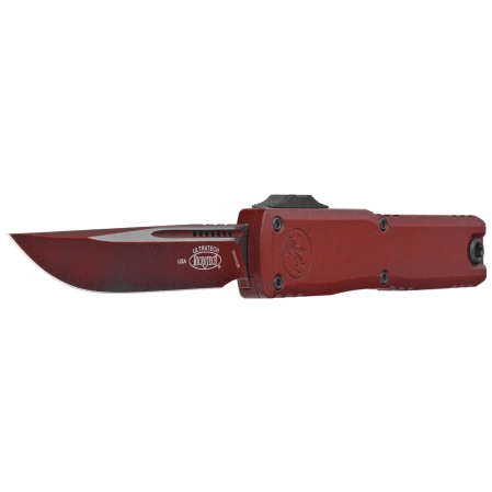 Microtech Ultratech Gen III ZBP S/E OTF Knife Cerakote Weathered Crimson Aluminum, Cerakote Weathered Crimson M390MK by Tony Marfione (1121-1WCM)