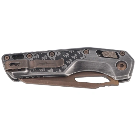 Microtech MSI S/E Signature Knife Brushed Metal Claw Aluminium, Bronze Apocalyptic M390MK by Tony Marfione (210-13APBMCWS)