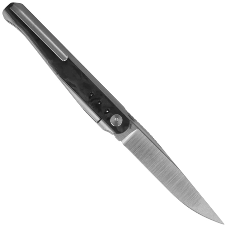 Bestech Spear Phisher White Titanium/Marble CF, Hand Rubbed Satin M390 by Todd Knife and Tool (BT2405A)
