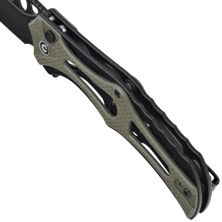 Nóż składany Civivi Biophase Black Aluminium/OD Green G10, Black Stonewashed Nitro-V (C23083C-2)