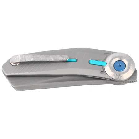Reate VK-CLU Knife Bead Blasted Titanium, Hand Rubbed Satin Elmax by Vulpex Knives
