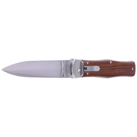 Nóż sprężynowy Mikov Predator Palisander Wood, Mirror, Klips (241-ND-1/N CLIP)