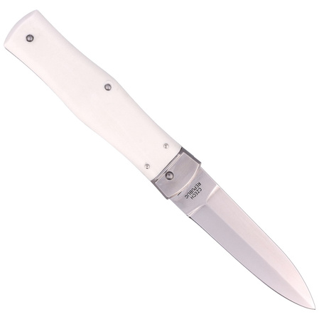 Nóż sprężynowy Mikov Predator White ABS, Mirror (241-NH-1/KP WHITE)