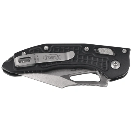 Microtech M-Stitch Ram-Lok S/E Knife Black Frag Aluminium, Stonewashed M390MK by Borka Blades and Tony Marfione (169MRL-10FR)