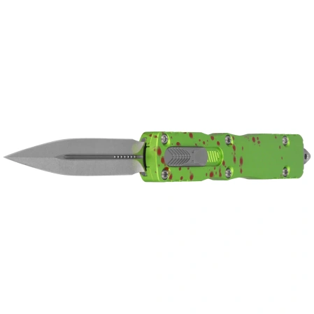Nóż automatyczny OTF Microtech Dirac D/E Zombie Aluminium, Stonewashed M390 by Tony Marfione (225-10Z)