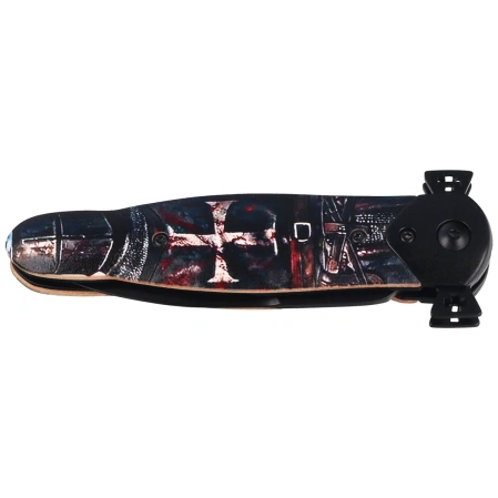 Nóż składany Third Decor Habitat N120T 3D Hospitaller Warrior Beechwood, Black 420 (TH-N120T)