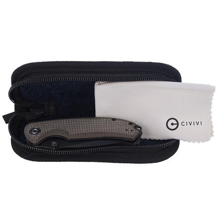 CIVIVI Knife Pintail Dark Green Micarta, Black Stonewashed (C2020C)