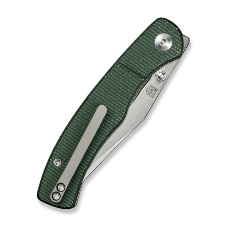Civivi Clingman Knife Green Canvas Micarta, Satin Nitro-V by Taylor Martin Best Damn EDC (C23065-4)