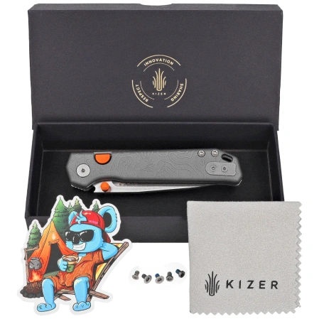 Nóż składany Kizer Begleiter 2.9 BLL Gray Aluminium, Satin CPM S35VN by Azo (Ki3458.2BDA1)