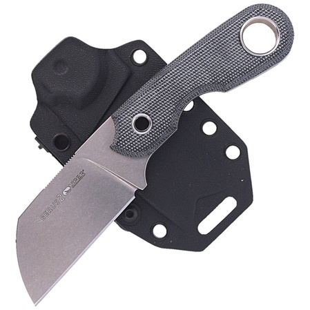 Viper Berus 2 Black Canvas Micarta, Stonewashed M390 by Tommaso Rumici Knife (VT4014CB)