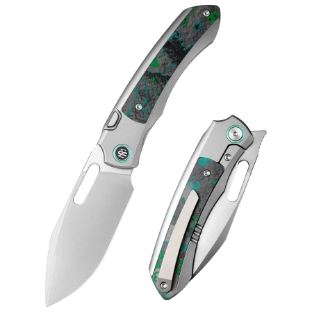 Nóż składany Remette Orca Sandblasting "Kelp Bed CamoCarbon" Titanium/Carbon Fiber, Pearlescent M390 (ORCAKD)