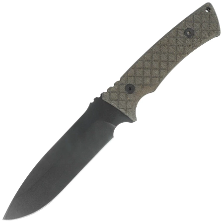 Spartan Blades Damysus Green Canvas Micarta, Black Powder 1095 Cro-Van by Curtis Iovito (SBSL003BKGR)