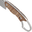 Kizer Little Rhino Brown Burlap Micarta, Stonewashed AEB-L by Giedymin Kapuscinski (1065A4)