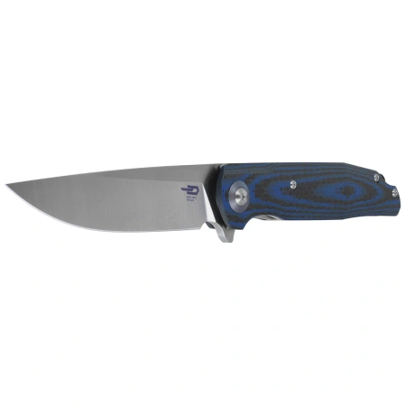 Nóż składany Bestech Ascot Blue Carbon Fiber/G10, Satin D2 (BG19C)