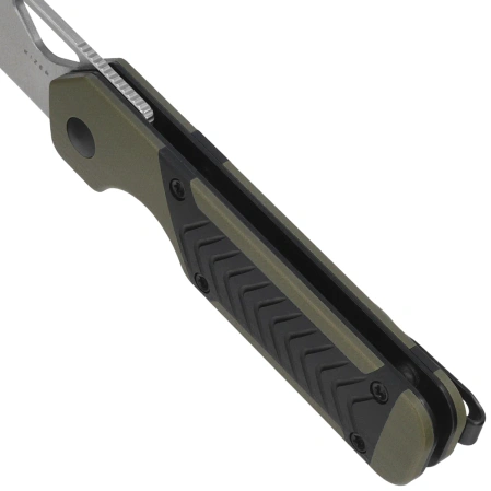 Kizer Mini Militaw Knife Black-Green G10, Satin Nitro-V by Jonathan Styles (V3634SA6)