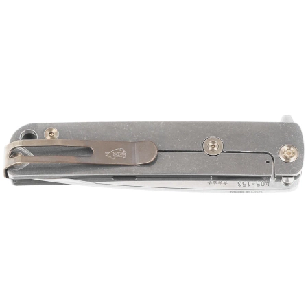 Nóż składany Medford M-48 Green Aluminium, Bronze HW/Clip, Tumbled S35VN by Greg Medford (MK2124TQ-40TM-T1C1-Q4)