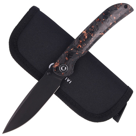 Nóż składany Civivi Imperium Shredded Carbon Fiber / Copper Shred, Black Stonewashed Nitro-V (C2106C)
