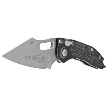 Nóż automatyczny Microtech Stitch-A S/E Black Aluminum, Apocalyptic M390MK by Borka Blades and Tony Marfione (169-10AP)