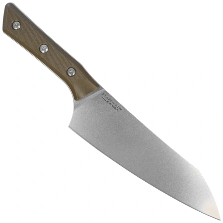 Microtech 8'' Chef's Knife OD Green G10, Stonewashed M390MK (3000-10OD)