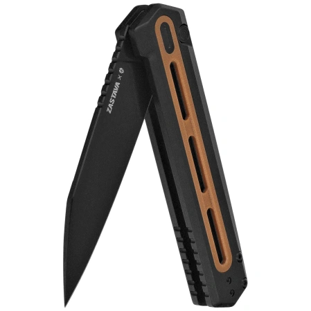 Tekto F4 Echo Zastava Knife Black Aluminum/American Walnut G10, Titanium-Coated CPM S35VN