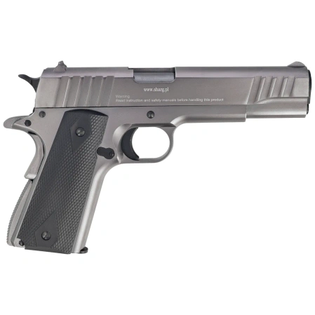 Zestaw pistolet wiatrówka Voltran Ekol ES 1911 v2 Fume 4.5 mm - Blow Back, 1500 BBs, 10 kapsuł, tarcze