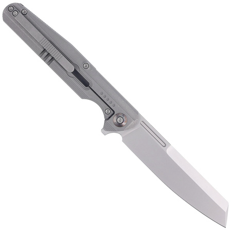 WE Knife Reiver LE No 154/260 Gray Titanium, Silver Bead Blasted CPM S35VN (WE16020-1)