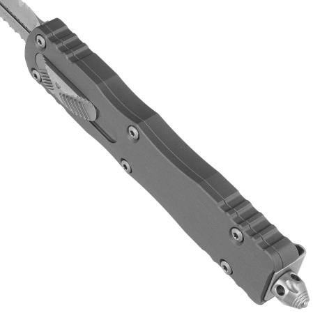 Nóż automatyczny OTF Microtech Dirac Delta D/E Natural Clear Aluminium, Stonewashed F/S by Tony Marfione (227-D12NC)