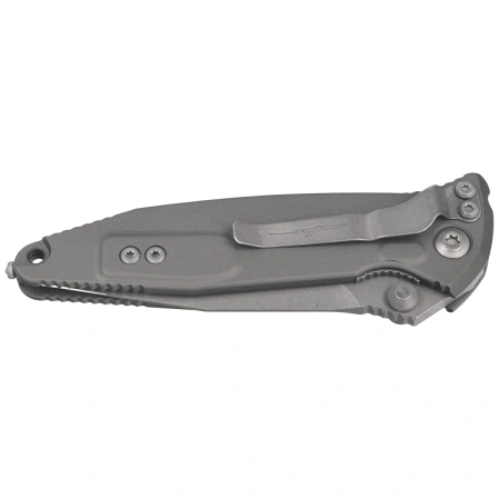 Microtech Socom Elite S/E-M Signature Knife Natural Clear Aluminum, Apocalyptic M390 by Tony Marfione (160-10APNCSS)