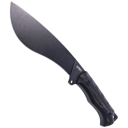 Kubey Knife Destroyer Kukri, Black Micarta, Dark Stonewashed (KU241D)