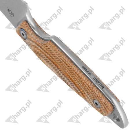 Nóż MKM Makro 1 Natural Canvas Micarta, Stonewashed by Jesper Voxnæs (MKMA01-NC)