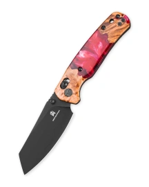 Bestechman Cicada's Wing Knife Wood / Resin, Black PVD 10Cr15MoV (BMK06-W-5)