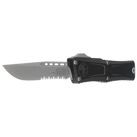 Microtech Combat Troodon Gen III S/E OTF Knife Black Aluminum, Apocalyptic P/S M390MK by Tony Marfione (1143-11AP)