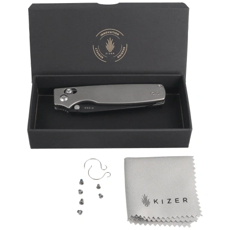 Nóż składany Kizer Original 2 Gray Titanium, Matte DLC Ultra S45VN (Ki3605.2SA1)