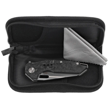 Bestech Nyxie 3 Knife Grey Titanium / Marble Carbon Fiber, Bead Blasted / Stonewashed CPM S35VN by Todd Knife and Tool (BT2308C)