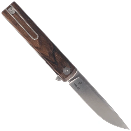 Fox Chnops Heritage Knife Ziricote Wood, Satin Hybrid Cryo by Raven Knives Design (FX-544 ZW)