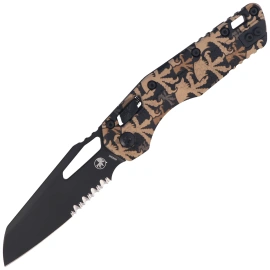 Microtech MSI Ram-Lok S/E Knife Claw Burst Camo Polymer, Black P/S M390MK by Tony Marfione (210T-2PMCWC-Z4)