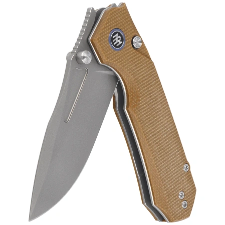 Nóż składany Remette Rhino Micarta, Stonewashed 14C28N (MC26A)