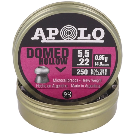 Apolo Domed Hollow AirGun Pellets .22/5.52 mm, 250 pcs 0.95g/14.6gr (19702-2)